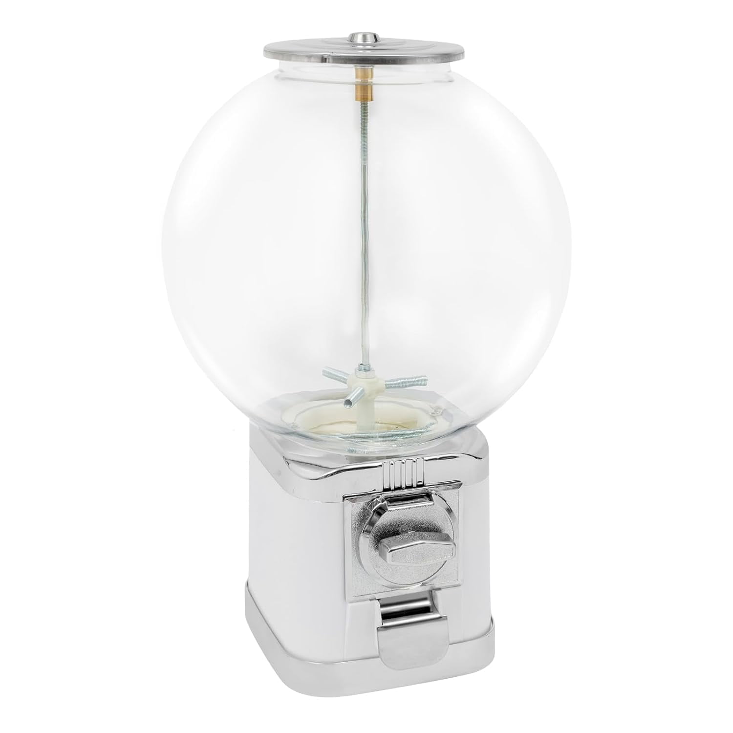 Vending Machine, Candy Vending Machine for Capsule Small Candy Nuts Bouncy Balls,for Game Stores and Retail Stores, 18"Height White
