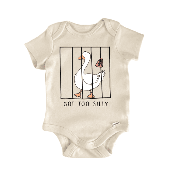 Got Too Silly Goose Jail Newborn Baby Bodysuit