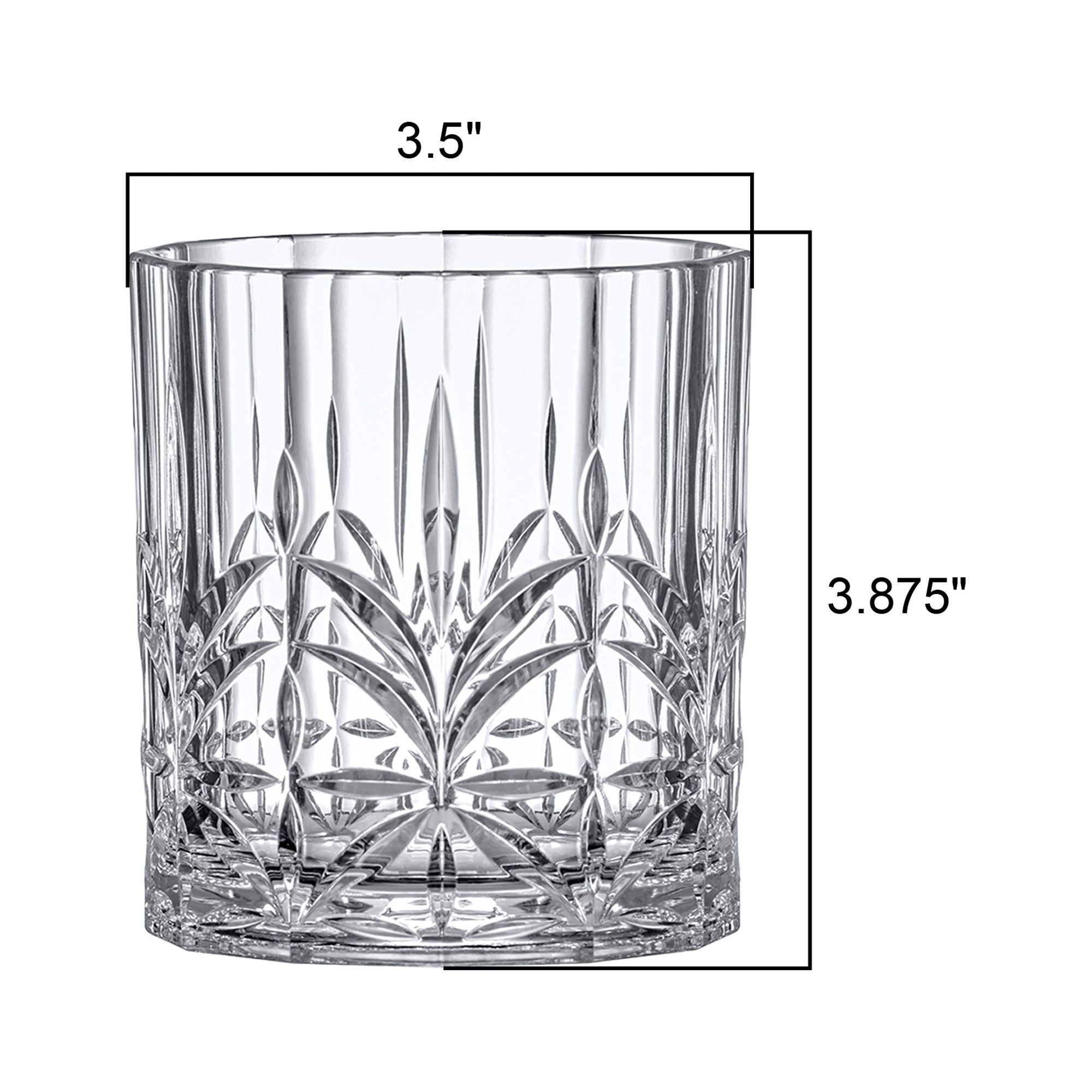 Amazing Abby - Whitney - 14-Ounce Plastic Whiskey Glasses (Set of 6), Plastic Wine Glasses, Reusable, BPA-Free, Shatter-Proof, Dishwasher-Safe, Perfect for Poolside, Outdoors, Camping, and More
