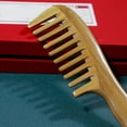 thumbnail image 4 of QJUHUNG 1pcs Exquisite Natural Sandalwood Wide-Tooth Hair Comb - Anti-Static  Handcrafted for All Hair Types  Gentle Detangling  Wide Spaced Teeth  Ergonomic Sandalwood Handle for Comfort, 4 of 6