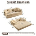thumbnail image 3 of XIZZI 80.5" Convertible Sleeper Sofa Bed, Cloud Boneless Couch with Plush Corduroy, Sturdy Sprung Support, Oversize Comfy Loveseat for Living Room Bedroom, Beige, 3 of 7