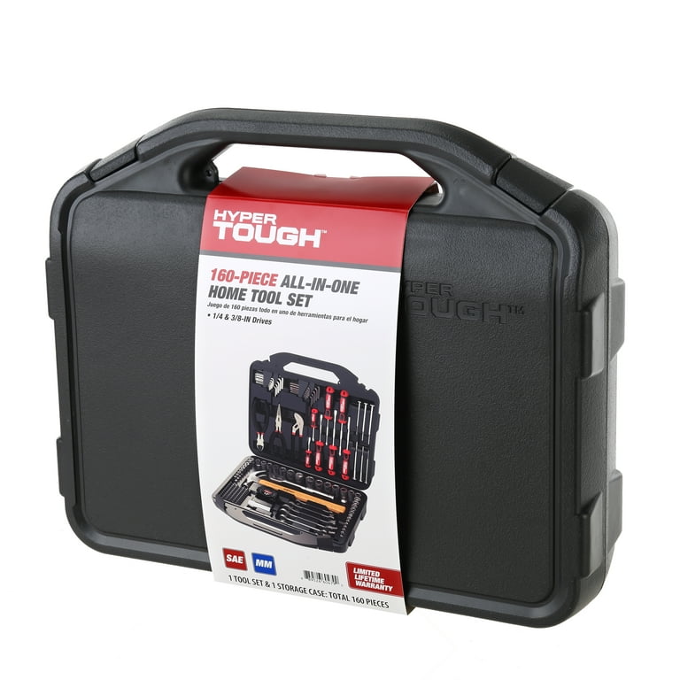 Hyper Tough 160 Piece Home Tool Set with Molded Case - Walmart.com