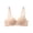 Pink, variant on Women Solid Wireless Bra, Adjustable Thin Straps Breathable Push Up Daily Underwear