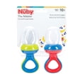 thumbnail image 2 of Nuby Nibbler Mesh First Soft Foods Feeder, 2pk, Blue/Red, 2 of 2