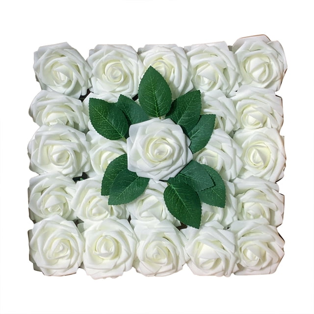 TechWave Easter 8cm Rose Rose Plus Leaf Belt Rod 25 Flowers Packed Pe Rose Head Roses Flower Arrangements in Containers Tropical Flowers Flowers for Cemetery Flower Heads Sunflower Flowers Wisteria