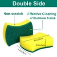 thumbnail image 4 of 20 Cleaning Scrub Sponges for Kitchen, Dishes, Bathroom, Car Wash, One Scouring Scrubbing One Absorbent Side, Abrasive Scrubber Sponge Dish Pads, Heavy Duty, Green Yellow, 4 of 7