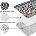 thumbnail image 5 of Colorful Geometric Triangle Diamond Pattern Bathroom Rugs Sets 3 Piece,Toilet Cover Set,Absorbent Non Slip Bathroom Mats Sets with U-Shaped Contour Rug Toilet Rug Set, 5 of 5