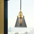thumbnail image 3 of 616-1PH-AB-G62 Innovations Lighting Cone - 1 Light Mini Pendant In Industrial Style-9.5 Inches Tall and 6.25 Inches Wide-Antique Brass Finish-Clear, 3 of 7