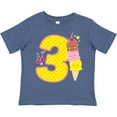 thumbnail image 3 of Inktastic Ice Cream Third Birthday Pink Boys or Girls Toddler T-Shirt, 3 of 5