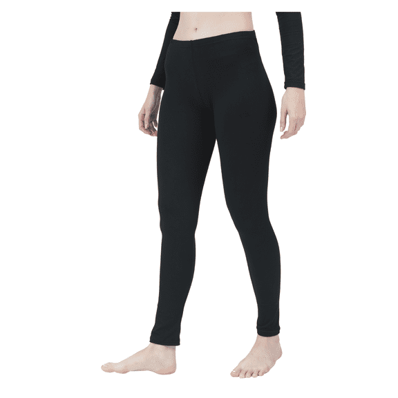 Heat Logic Women's Thermal Innerwear with Fleece Lining, Cold Weather Base Layer Bottom, BLACK - L