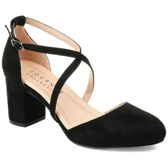 Journee Womens Foster Almond Toe Block Heel Pumps, Widths Available