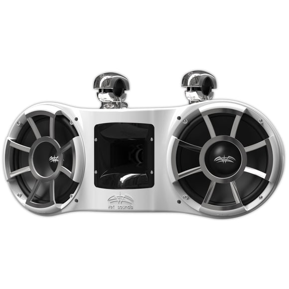 Doble Bocinas de Torre Marina Wet Sounds REV 410 W-SC V2 800 Watts 10 Pulgadas Color Blanco Wet Sounds REV410WSCV2