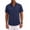 hgg286-Navy, variant on Mens Short Sleeve Gauze Shirt Cuban Camp Guayabera Shirts Cotton Linen Collared Button Down Beach Vacation Shirts with Pocket