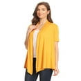thumbnail image 2 of Made by Olivia Women's Basic Short Sleeve Open Front Cardigan [S-3X] - Made In USA, 2 of 4