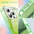 thumbnail image 4 of Marble Pattern Case for iPhone 16 Pro with Screen Protector,Cute Heavy Duty 3 in 1 Full Body Shockproof Hard PC+Soft TPU Silicone Bumper Drop Women Girls Phone Case for iPhone 16 Pro,Green, 4 of 6