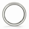 thumbnail image 2 of White Stainless Steel Ring Band Wedding Polished Grooved, 2 of 6