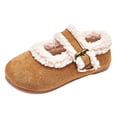 thumbnail image 2 of Babcutegg Girls Winter Snow Boots Warm Fleece Lined Thick Sole Non Slip Shoes Kids Flat Casual Boots Brown Size 9 Toddler, 2 of 10