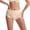 Beige, variant on Mid Rise Side Striped Sheer Mesh Briefs, High Stretch Breathable Nylon Summer Women Underwear, Invisible Layering Plus Size Panties, 1 Piece, S-M-L-XL-XXL Plus Size Friendly