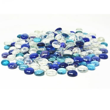 500 Pcs Mixed Color Glass Gems, Pebbles, Mosaic Tiles, Marbles Vase Filler (5LB)