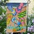 thumbnail image 4 of Anley Flip Flops on Summer Beach Welcome Decorative Garden Flags Double Sided  - 18 x 12.5 Inch, 4 of 6