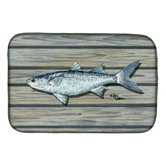 Caroline's Treasures Fish Mullet Dish Drying Mat