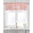 thumbnail image 2 of Faux Linen Valances for Windows Merry Christmas Winter Snowflake Pink Curtains Valance Light Filtering Rod Pocket Small Window Treatment for Kitchen Living Room Bedroom 54x18In, 2 of 6