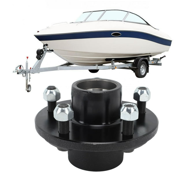 Trailer Hub Axle, Trailer Hub Kit Practical 5 Bolts Grease Caps for 3500lb Trailer Axles