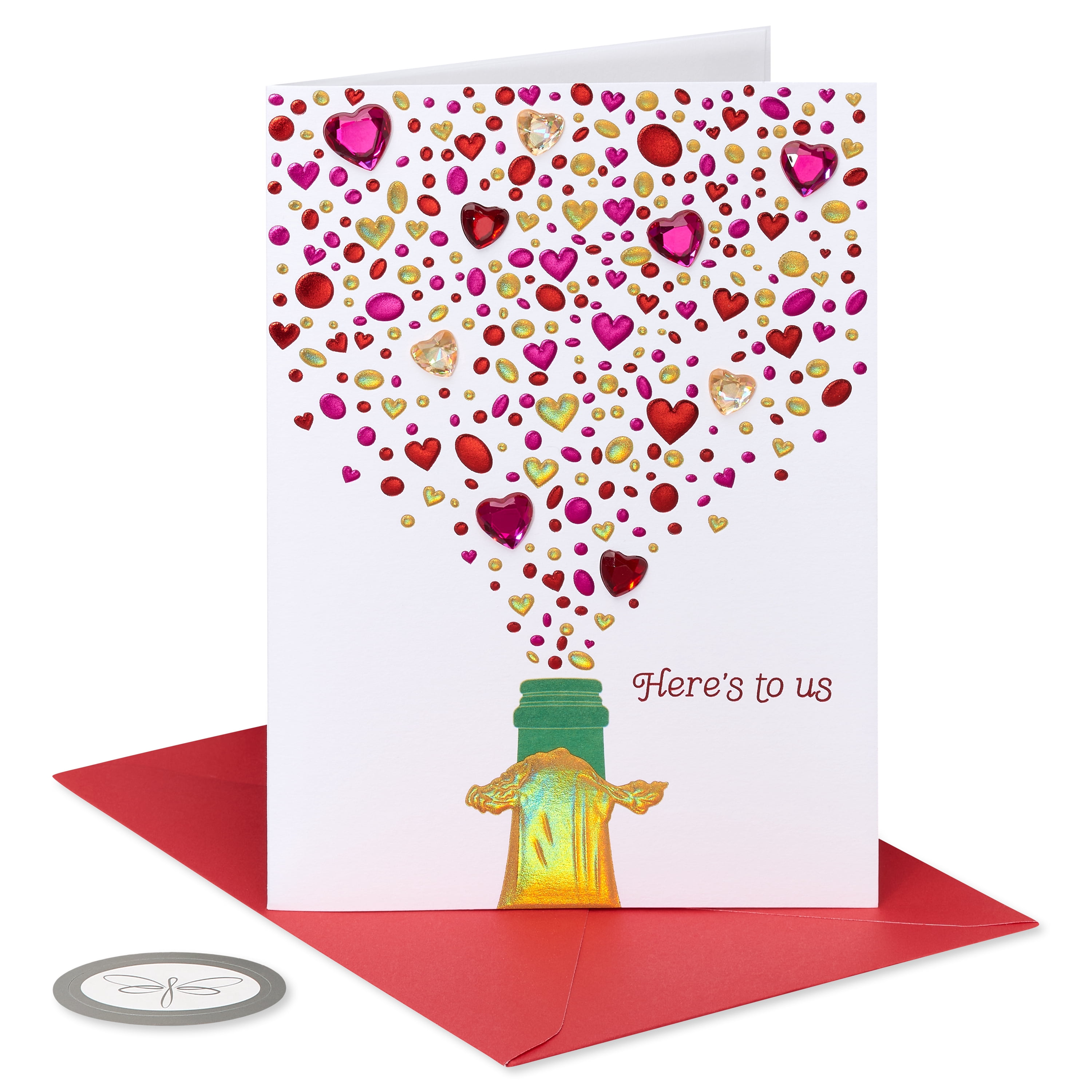 American Greetings Valentine's Day Card (Champagne Hearts)