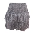 thumbnail image 3 of Skirts for Women Skirt Half-Length Womens Pleated Flowy Print Floral Fashion Short Skirt Spring Summer Everyday Wardrobe Khaki XL, 3 of 4