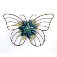 thumbnail image 1 of Metal Butterfly Outline With Floral Centre Wall Decor, 1 of 1