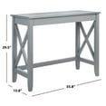 thumbnail image 5 of SAFAVIEH Kaytee Solid X Side Writing Desk, Distressed Grey, 5 of 12