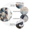 thumbnail image 3 of Blue Brown Abstract Bathroom Shower Curtains with 12 Hooks Polyester Waterproof Shower Curtain for Stalls and Bathtubs Modern Color Block Geometric Art Decorative Bathroom Curtain 72x78 Inches, 3 of 9