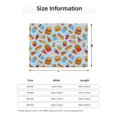 thumbnail image 2 of Throw Blanket for Couch, Cute Food Egg Hamburger Fries Super Soft Fuzzy Comfy Warm Throw Blanket, Cuteness Lightweight Cozy Plush Flannel Blanket & Throws for Sofa and Bed All Season, 2 of 5