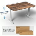 thumbnail image 4 of VIVO Electric 48" x 30" Stand Up Desk, Rustic Vintage Brown Table Top Gray Frame, 4 of 8