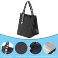 thumbnail image 4 of Uxcell Lunch Bag Tote Bag with Pocket for Work Picnic 7.5"x7.5"x9.8", Black, 4 of 6