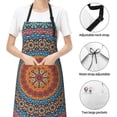 thumbnail image 4 of Kdxio Mandala Apron with Pockets Adjustable Kitchen Aprons for Men Women Waterproof Aprons for Cooking,Drawing,Crafting, Baking Household Cleaning, 4 of 8