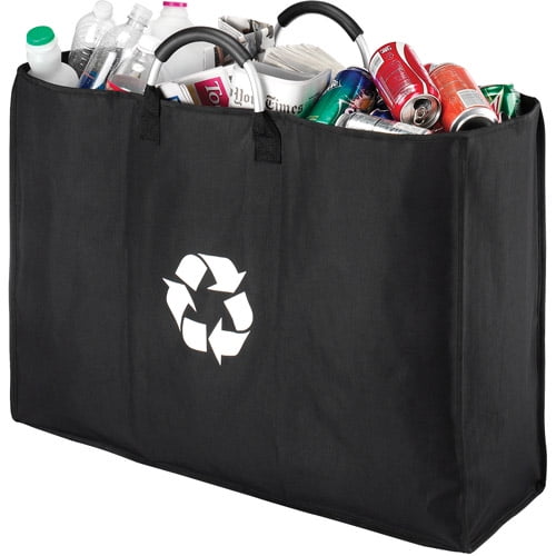 AluminumHandled Recycle Bag, Black