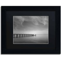 Trademark Fine Art 'End of the Pier' Canvas Art by PIPA Fine Art, Black Matte, Black Frame