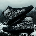 thumbnail image 2 of Coolcustomize Men's Plus Size Gothic Punk High-Top Sneakers with Skull Print, Black Casual Shoes for Streetwear & Everyday Comfort, Perfect for Parties, Concerts & Daily Wear, Skull Print Sneakers, 2 of 11