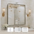 thumbnail image 6 of VIPLOOK Framed Wall Mounted Bathroom Vanity Mirror 36" * 32" - Brushed Bronze, 6 of 12