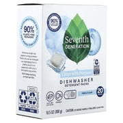 Seventh Generation Dishwasher Detergent Packs for sparkling dishes Free & Clear Dishwasher tabs 20 count