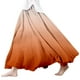 thumbnail image 1 of Falda larga cruzada de lino estampada para mujer: cintura elástica, corte en A, falda boho de playa con estampado de estilo vacacional, 1 of 4