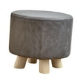 thumbnail image 3 of Round Small Foot Stool Ottoman Creative Footrest for Indoor Entryway Nursery Dark Gray, 3 of 8