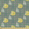thumbnail image 2 of Ambesonne Fox Fabric by the Yard Upholstery, Scandinavian Inspired Spruces, 10 Yards, Dimgray Pale Orange, 2 of 5