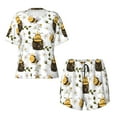 thumbnail image 2 of Yiaed Honey Bee Insect Print Short Sleeve Pajama Sets for Women Casual Crew Neck 2 Piece Lounge Sets Women's Short-Sleeved Pajama-4X-Large, 2 of 5