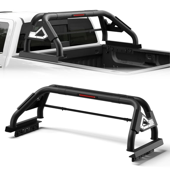 POFENZE Roll Bar for Full-Size Pickup Truck Adjustable No-Drill Headache Racks without Basket for Ford F-Series, Silverado, Sierra, Ram, Titan, Tundra