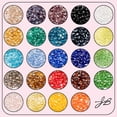 thumbnail image 2 of John Bead 1200pcs 6x5mm Assorted Glass Beads, Colorful Round Bead for DIY Crafts Jewelry Making Bead Box, 2 of 4