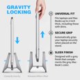 thumbnail image 2 of Soporte para portátil AFOOYO Vertical Ajustable Gravity Lock Gris, 2 of 7