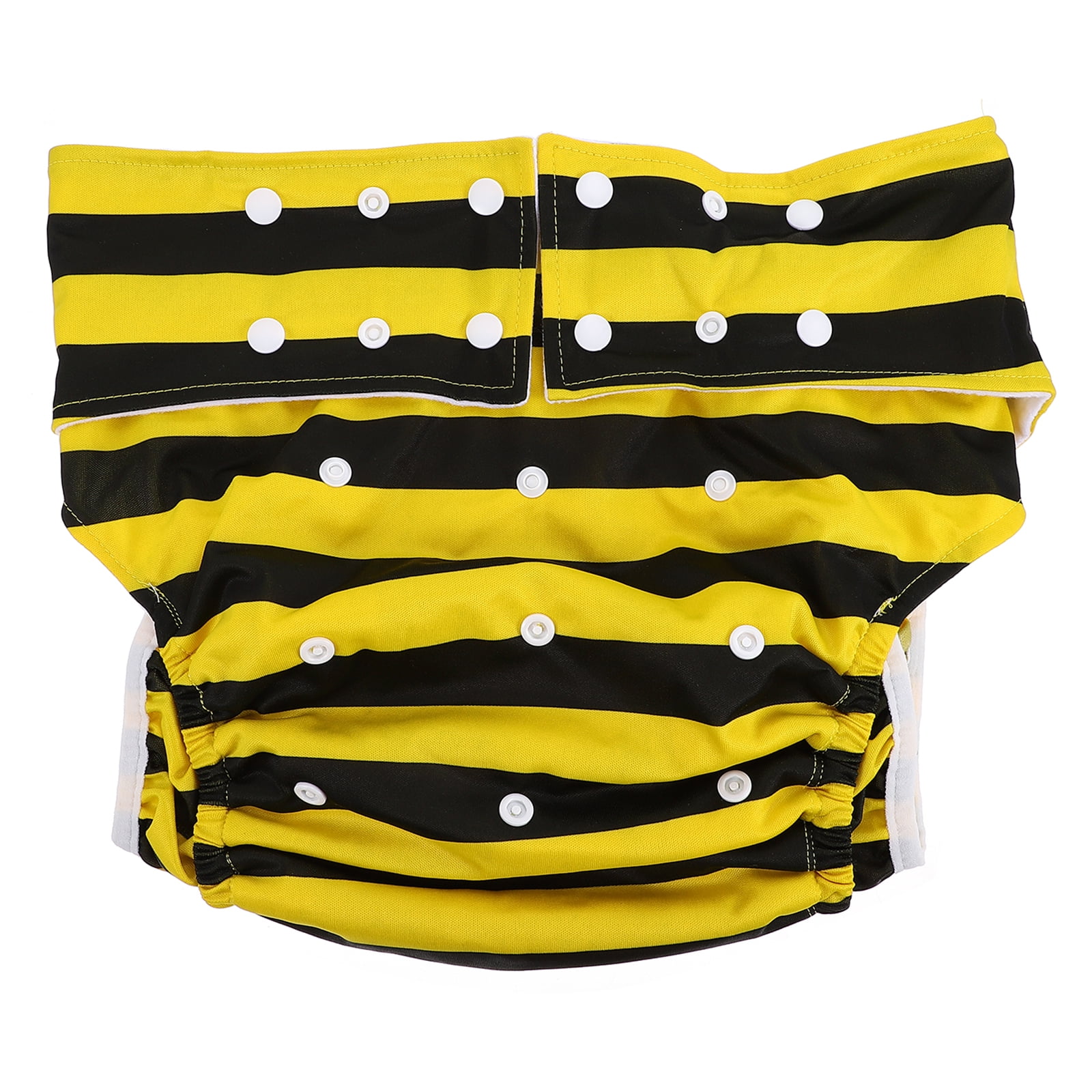 Black And Yellow Sexy Latex Diaper With Buttons Front Loosely