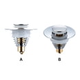 thumbnail image 4 of Advancent Tapón de desagüe para fregadero emergente, cubierta de filtro de rebote para lavabo de tocador con colector de pelo, colador de bañera Accesorios de baño Tipo inoxidable Advancent HA059679-02B, 4 of 6